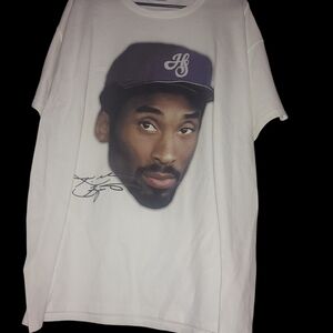 White Graphic T With Kobe Bryant Big Head
